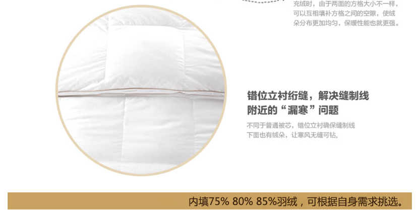內(nèi)襯75%80%85%羽絨，可根據(jù)自身需求挑選