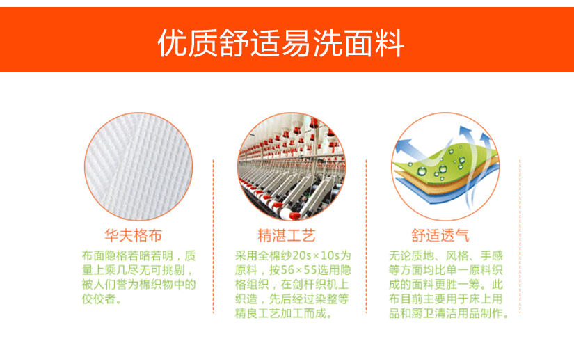 優(yōu)質(zhì)舒適易洗面料