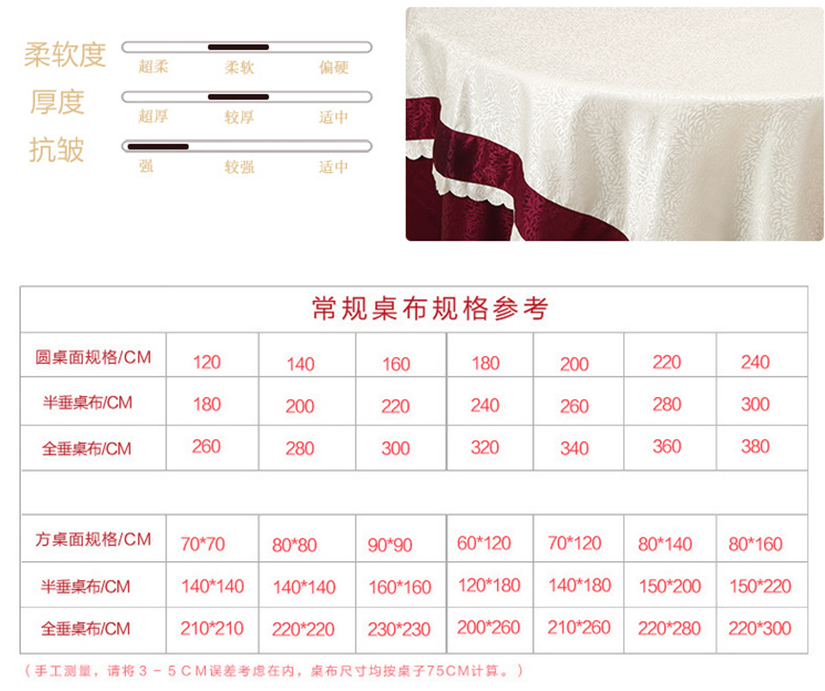 桌布參數(shù)詳情