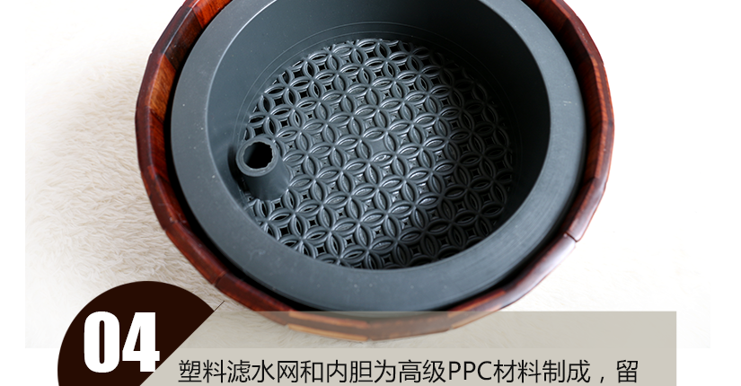 內(nèi)桶中有過(guò)濾設(shè)施，防止堵塞，操作簡(jiǎn)單