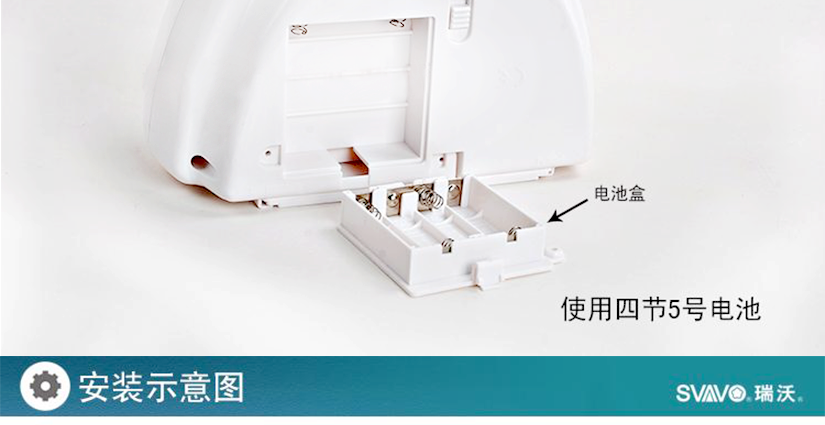 電池盒，使用4節(jié)5號(hào)電池